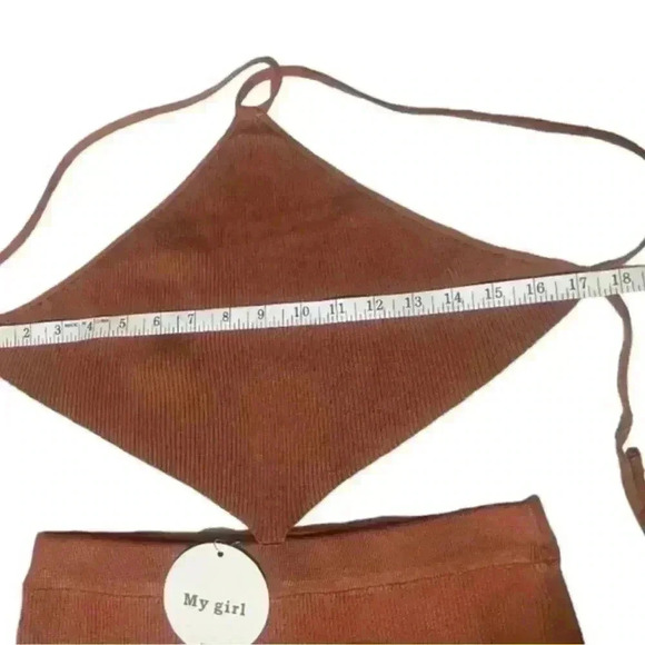 MY GIRL Cutout Knit Midi Dress-Halter, Backless, Rust Brown - Sexy Summer Dress - Picture 9 of 13